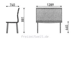 Kettler Alu-Bank 3er -Fiamma Store 40840 1
