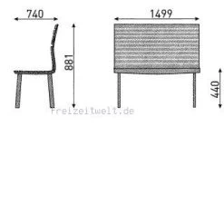 Kettler Alu-Bank 3er -Fiamma Store 40840 2
