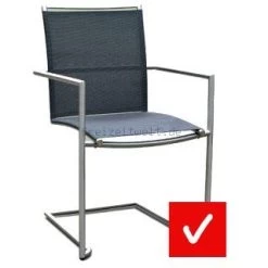 Edelstahl-Freischwinger Anthrazit B 57 X T 63 X H 86 Cm