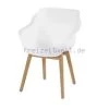 Sophie Studio Teak Armchair Beine Teak / Sitz Weiß -Fiamma Store 43299 1651486423256