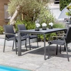 Kettler Diamond Stapelsessel Sunbrella Anthrazit / Sooty -Fiamma Store 46830 0