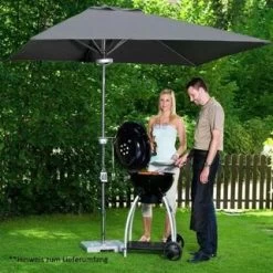 Doppler Kurbelschirm Grillchamp Anthrazit