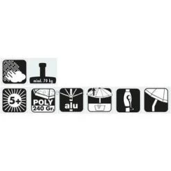 Doppler Kurbelschirm Grillchamp Anthrazit -Fiamma Store 48304 1682579442712